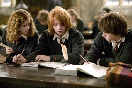 Harry, Ron and Hermione in Goblet of Fire
